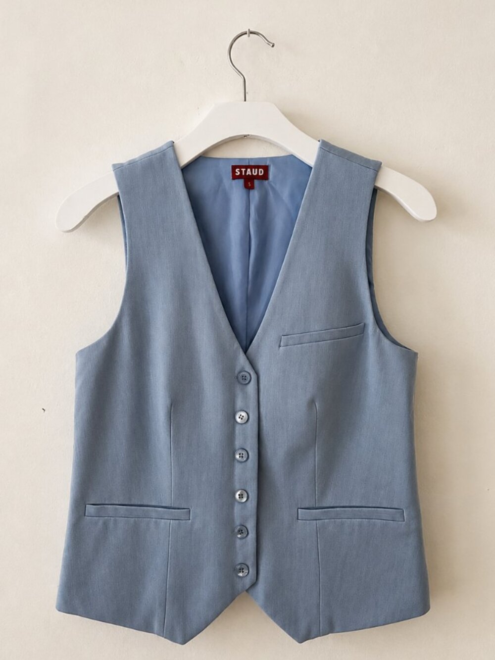 STAUD Powder Blue Waistcoat
